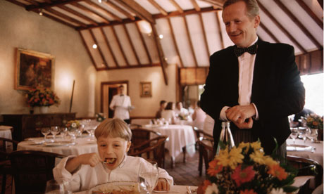 That's the way to do it … a young boy at the Côte d'Or restaurant, Saulieu. Photograph: © Owen Franken/Corbis