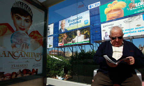 Electoral posters in Seville, Andalucia, March 2012. Brussels and international bond markets are becoming increasingly worried about Spain's indebted regions. Photograph: Marcelo Del Pozo/REUTERS