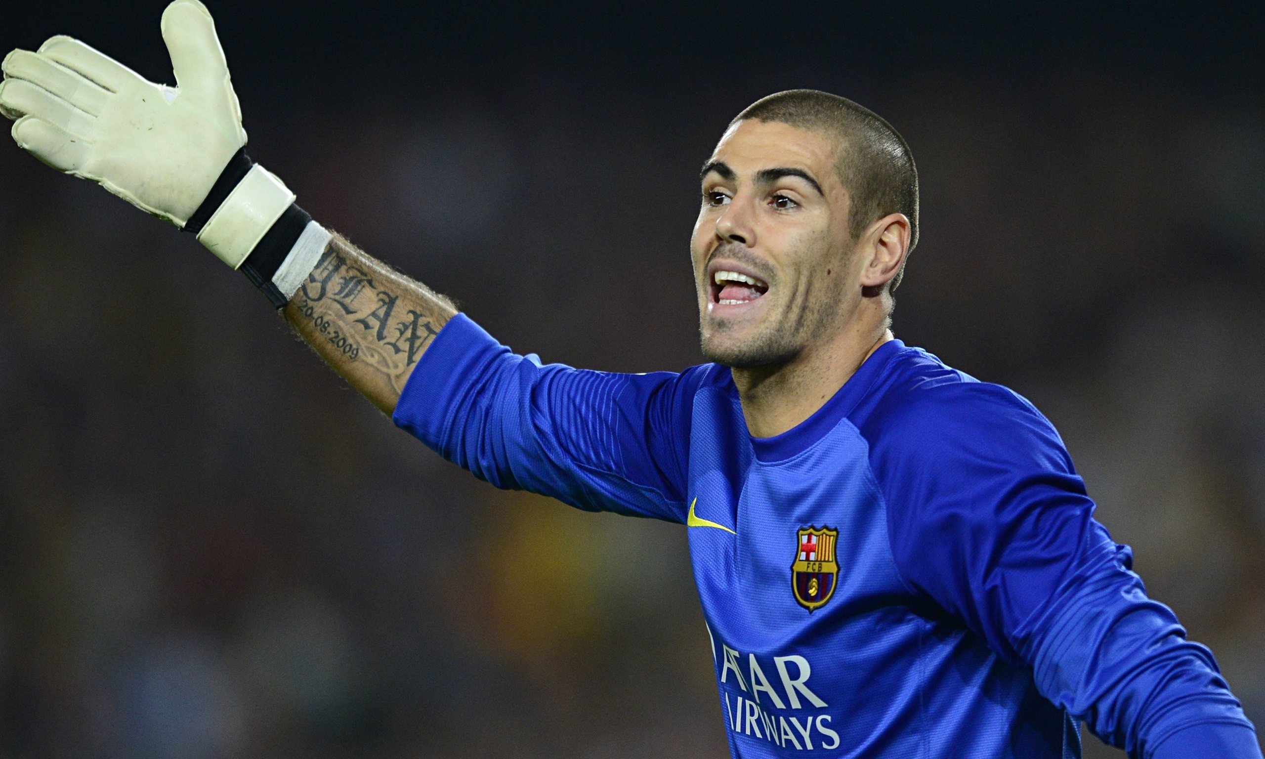 Barcelona's Víctor Valdés: fans are chanting his name but it is too