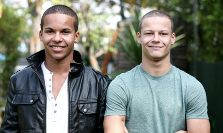 James (left) and Daniel Kelly, twin brothers. Photograph: Martin Godwin for the Guardian