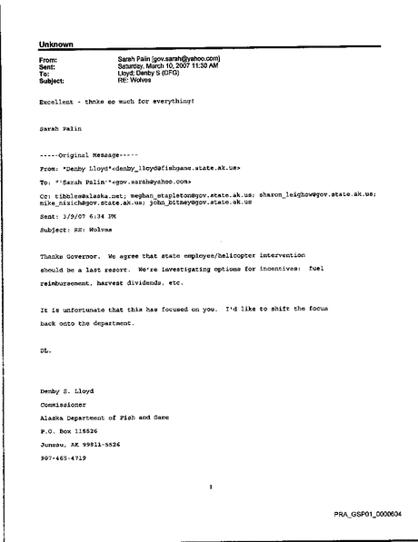 The Sarah Palin emails: page 4009 | | The Guardian