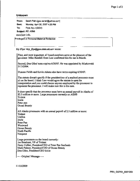 The Sarah Palin emails: page 4786 | | The Guardian