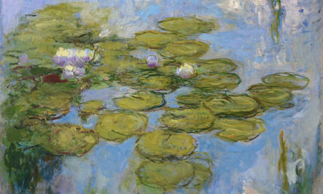 A detail from Monet's Water Lilies, on loan to Tate Liverpool from Fondation Beyeler. Photograph: Robert Bayer