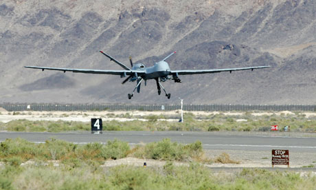 A conventionally powered MQ-9 Reaper drone, which has a flight time of 14 hours when loaded, could fly far longer with nuclear energy. Photograph: Ethan Miller/Getty