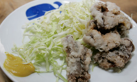 Fried whale meat at a restaurant in the Japanese capital, Tokyo. Photograph: Yuriko Nakao/Reuters