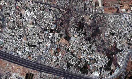 The Qabun neighborhood in Damascus where Syrian rebels have clashed with forces loyal to President Bashar al-Assad. Photograph:  /Reuters
