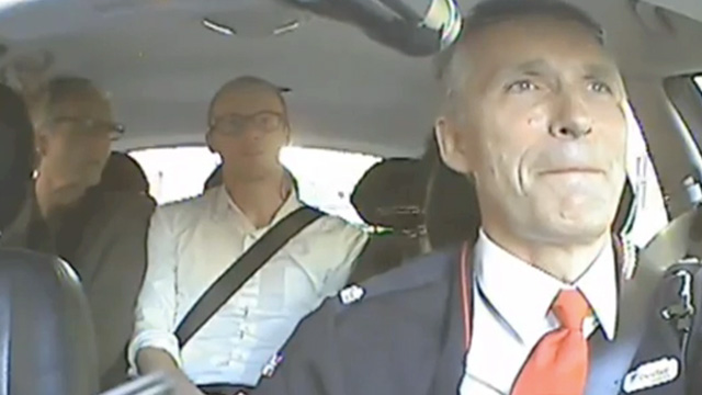 Norwegian prime minister Jens Stoltenberg moonlights as a taxi driver - video | World news | theguardian.com