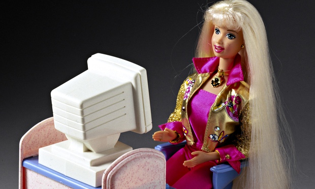 vintage barbie computer