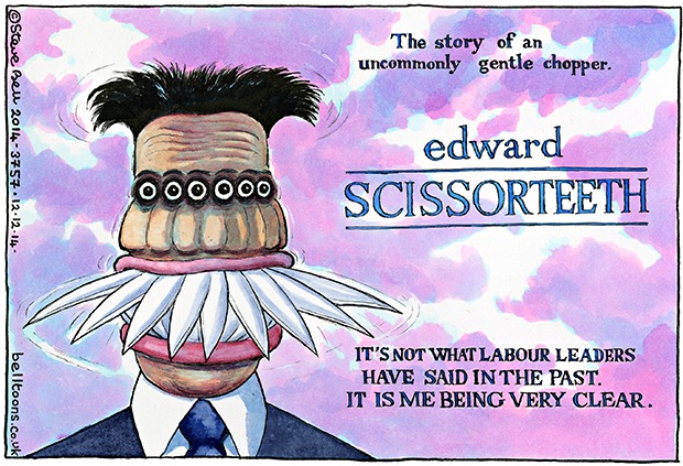 Steve Bell on Ed Miliband – cartoon