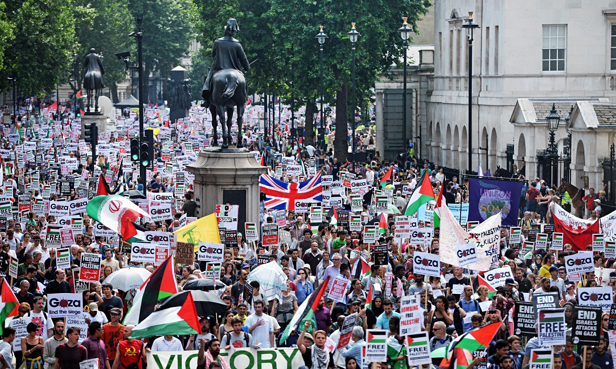 London Protests Call For End To Israeli Military Action In Gaza Uk News The Guardian