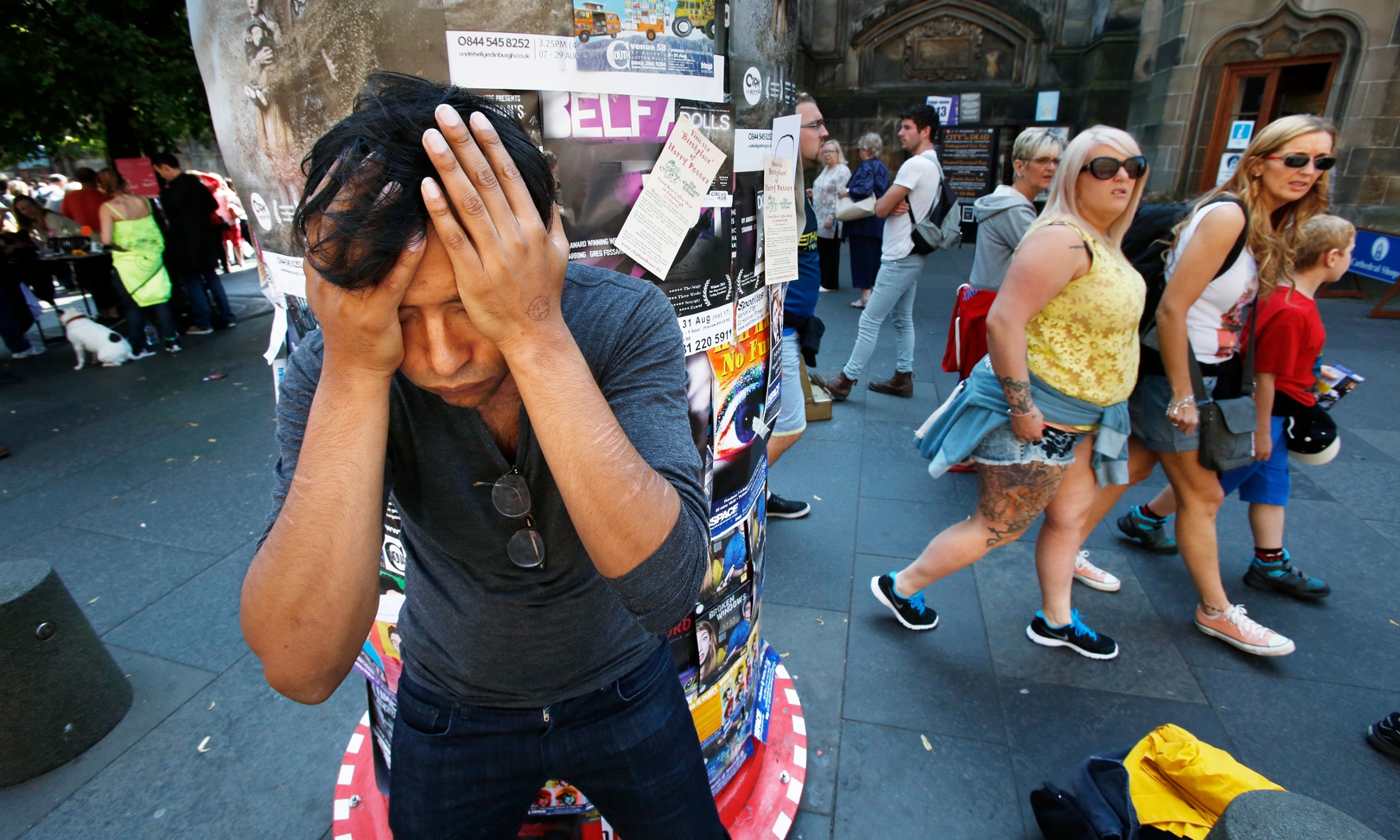 An exhausted Rhik Samadder after 24 hours at the Edinburgh festival