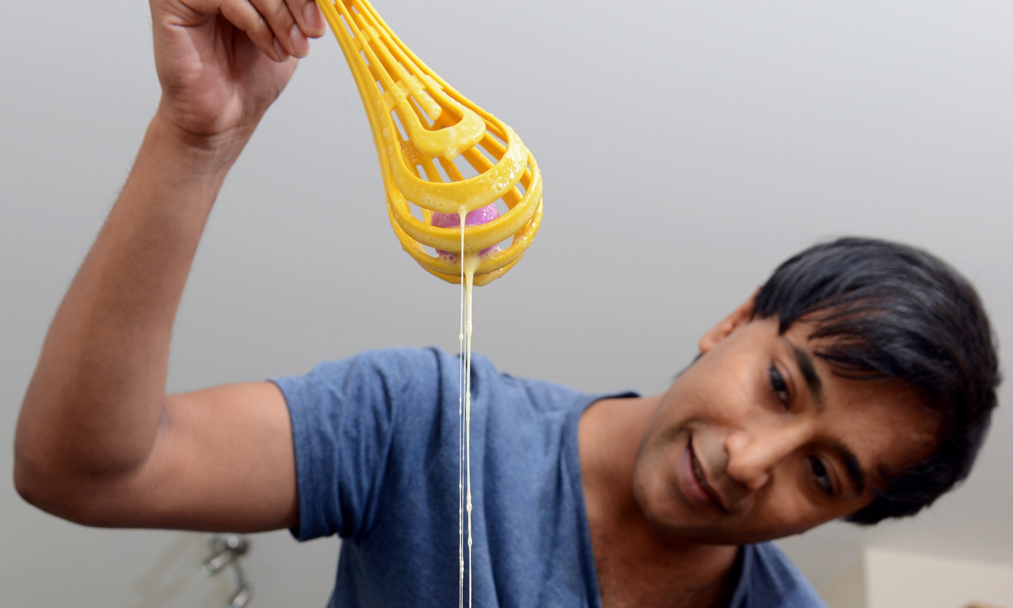 Whisk analyst ... Rhik Samadder with his beloved Kogel Mogel.