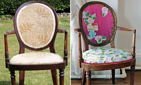 Reupholster Chair : How to reupholster a chair {tutorial + video} - Four ... - Reupholster dining chair seats to get a big change with little effort or expense.