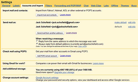 godaddy email settings for gmail
