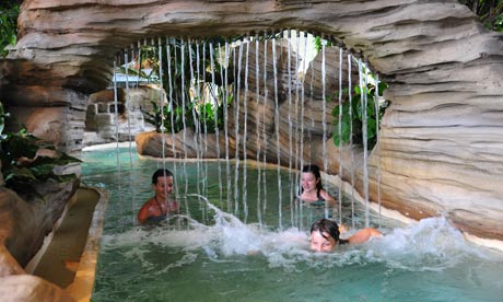 One of the water runs at Aquariaz in the French Alps.